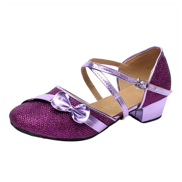 Toddler Baby Kids Girls Princess Bowknot Party Dancing Ballroom Latin Shoes